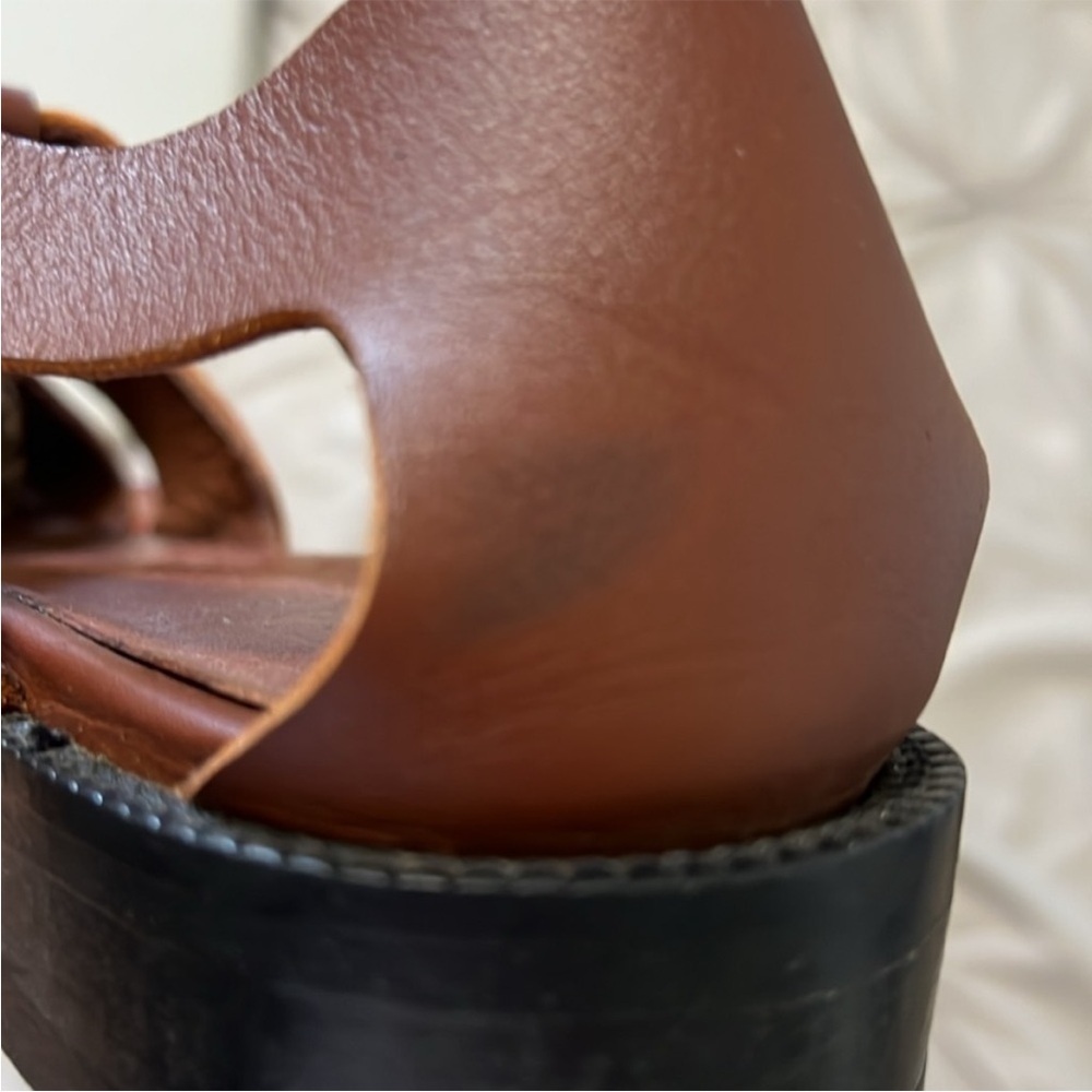 M.Moustache Ines Sandals in Brown Leather - Picture 8 of 10